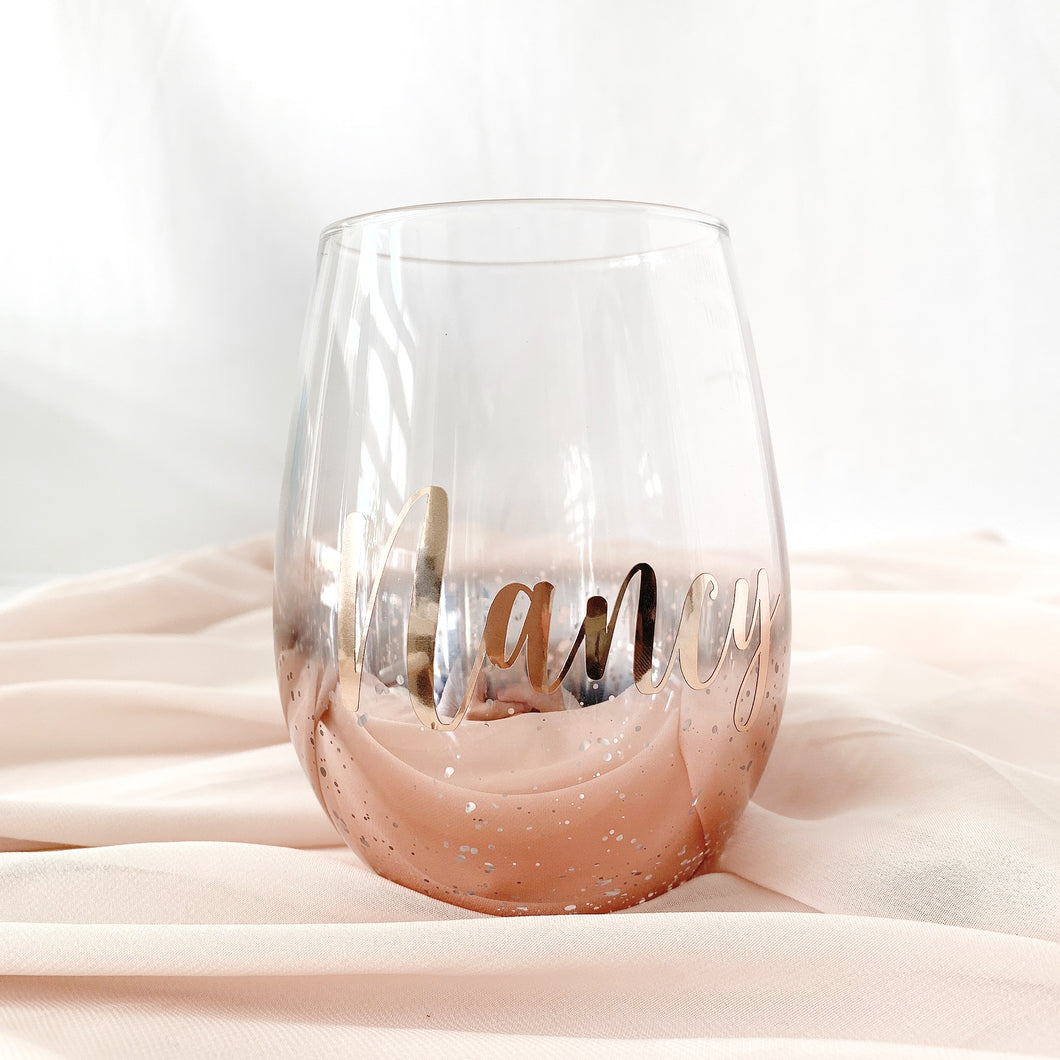 Stemless Sparkle Wine Glass