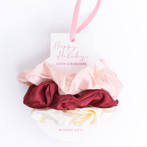 Satin Scrunchie Ornament Set